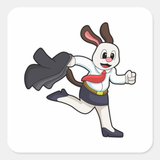 Dog as Secretary with Skirt Vierkante Sticker (Voorkant)