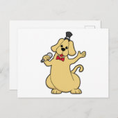 Dog as Singer met Microfoon Briefkaart (Voorkant / Achterkant)