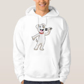 Dog as Singer met Microfoon Hoodie (Voorkant)
