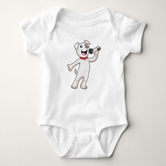 Dog as Singer met Microfoon Romper (Voorkant)