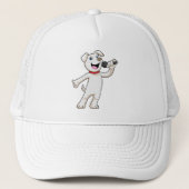Dog as Singer met Microfoon Trucker Pet (Voorkant)