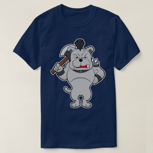 Dog as Warrior met Ax T-shirt (Design voorkant)