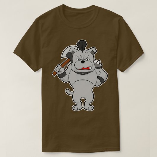 Dog as Warrior met Ax T-shirt (Design voorkant)