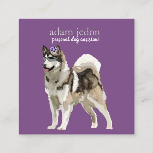 Dog Assistant Square Visitekaartje (Voorkant)