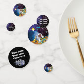 Dog astronaut en buitenaards confetti (Groep)