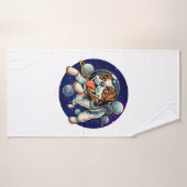 Dog Astronaut, space dog Badhanddoek (Badhanddoek)