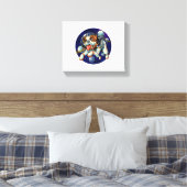 Dog Astronaut, space dog Canvas Afdruk (Insitu (Slaapkamer))