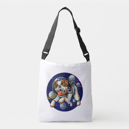 Dog Astronaut, space dog Crossbody Tas (Voorkant)