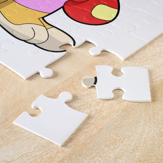 Dog at Boxing with Boxing gloves Legpuzzel (Zijkant)