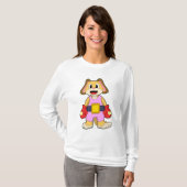 Dog at Boxing with Boxing gloves T-shirt (Voorkant volledig)