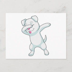 Dog at Hip Hop Dance Dab Briefkaart