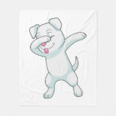 Dog at Hip Hop Dance Dab Fleece Deken (Voorkant)