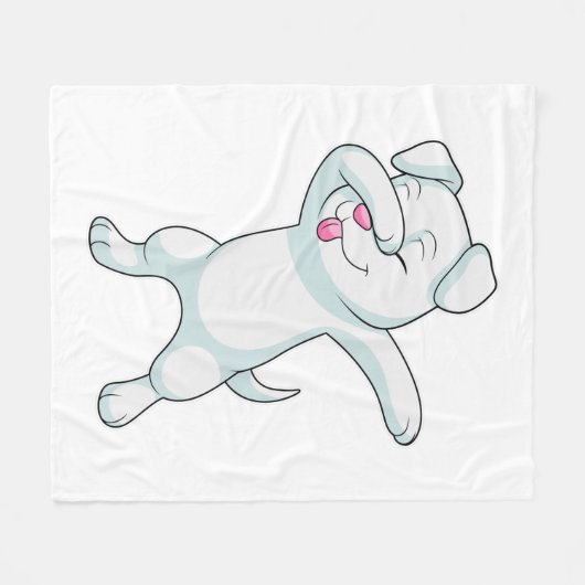 Dog at Hip Hop Dance Dab Fleece Deken (Voorkant (Horizontaal))