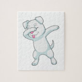 Dog at Hip Hop Dance Dab Legpuzzel (Verticaal)