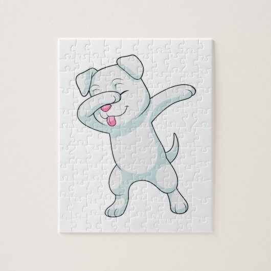 Dog at Hip Hop Dance Dab Legpuzzel (Verticaal)