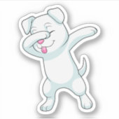 Dog at Hip Hop Dance Dab Sticker (Voorkant)