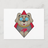 Dog at Poker with Poker cards Briefkaart (Voorkant)