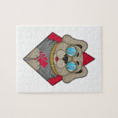 Dog at Poker with Poker cards Legpuzzel (Horizontaal)