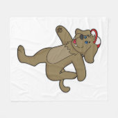 Dog at Yoga Fitness Fleece Deken (Voorkant (Horizontaal))