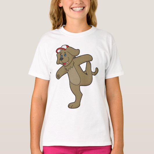 Dog at Yoga Fitness T-shirt (Voorkant)