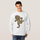 Dog at Yoga Fitness T-shirt (Voorkant volledig)
