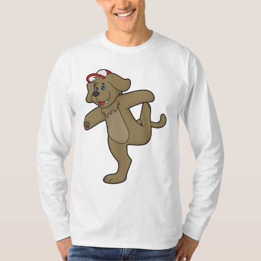 Dog at Yoga Fitness T-shirt (Voorkant)
