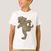 Dog at Yoga Fitness T-shirt (Voorkant)