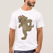 Dog at Yoga Fitness T-shirt (Voorkant)