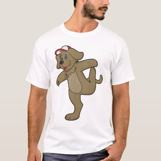Dog at Yoga Fitness T-shirt (Voorkant)