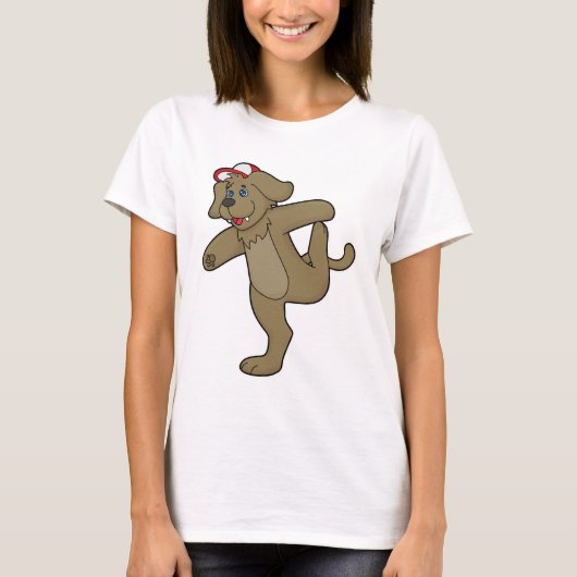 Dog at Yoga Fitness T-shirt (Voorkant)