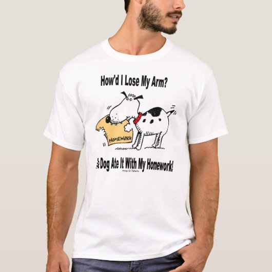 Dog Ate My Arm T-shirt (Voorkant)