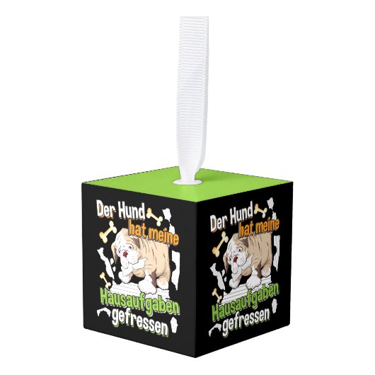 Dog Ate My Homework - Duits citaat leren Decoratie (Voorkant hoekig)