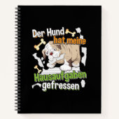 Dog Ate My Homework - Duits citaat leren Notitieboek (Voorkant)
