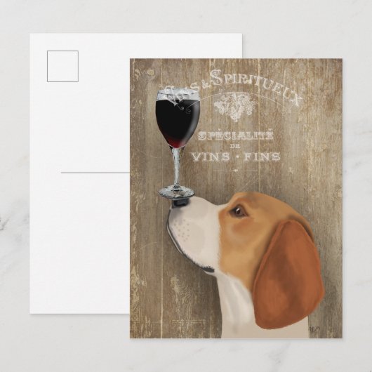 Dog Au Vin Beagle Briefkaart (Voorkant / Achterkant)