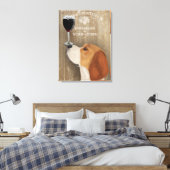 Dog Au Vin Beagle Canvas Afdruk (Insitu (Slaapkamer))