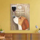 Dog Au Vin Beagle Canvas Afdruk (Insitu (Woonkamer))
