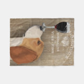 Dog Au Vin Beagle Fleece Deken (Voorkant (Horizontaal))
