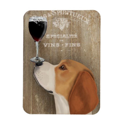 Dog Au Vin Beagle Magneet (Verticaal)