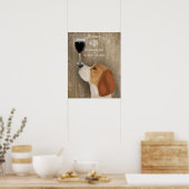 Dog Au Vin Beagle Poster (Keuken)