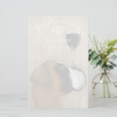 Dog Au Vin Boxer Briefpapier (Staand voorkant)