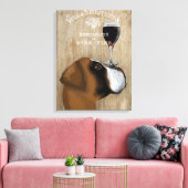 Dog Au Vin Boxer Canvas Afdruk (Insitu (Woonkamer))