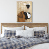 Dog Au Vin Boxer Canvas Afdruk (Insitu (Slaapkamer))