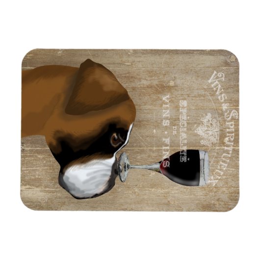Dog Au Vin Boxer Magneet (Horizontaal)