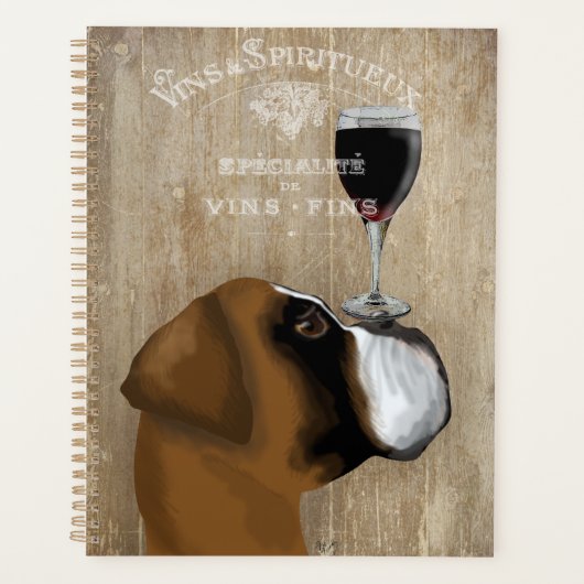 Dog Au Vin Boxer Planner (Voorkant)