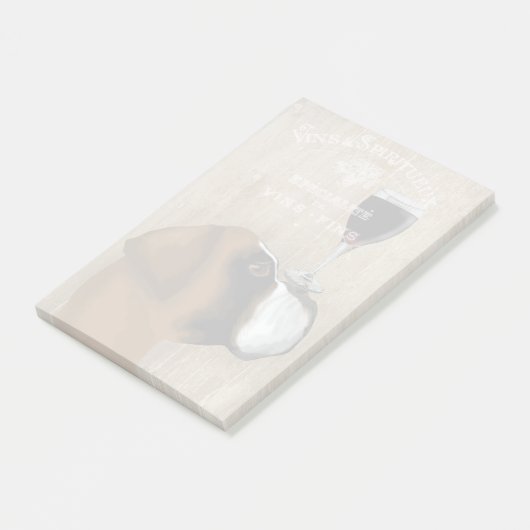 Dog Au Vin Boxer Post-it® Notes (Schuin)