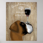 Dog Au Vin Boxer Poster (Voorkant)