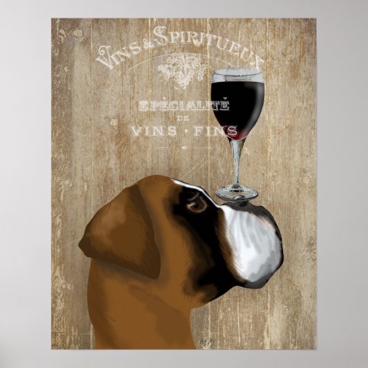 Dog Au Vin Boxer Poster (Voorkant)