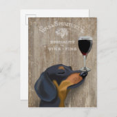 Dog Au Vin Dachshund Briefkaart (Voorkant / Achterkant)
