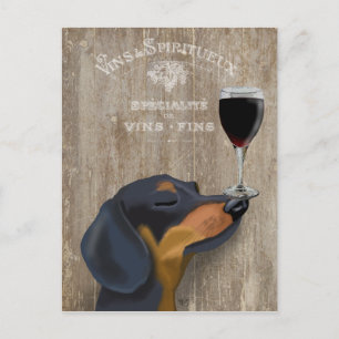 Dog Au Vin Dachshund Briefkaart