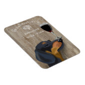 Dog Au Vin Dachshund Magneet (Rechterzijde)